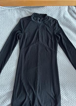 Чорне вечірнє плаття h&m з блискітками, розмір s