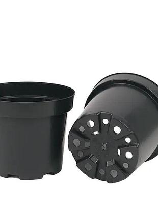 Горщик для розсади круглий 14*10.5см 1.06л чорний
