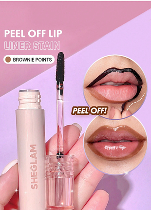 Тинт-пленка для контура губ sheglam fall in line peel off lip liner stain - brownie points (5887)