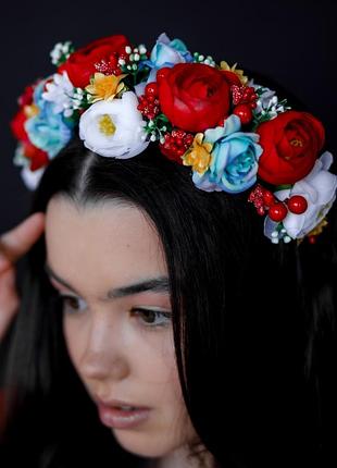 Обруч для волосся різнобарвний під вишиванку