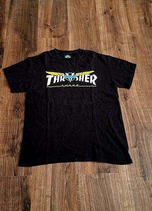 Чоловіча унікальна футболка thrasher venture collab з великим лого оригінал