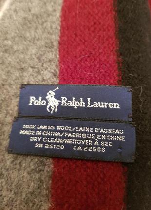 Роскошный люксовый шарф polo ralph lauren шерсть4 фото