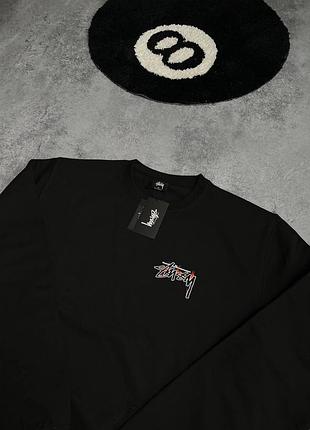 Чорний світшот stussy