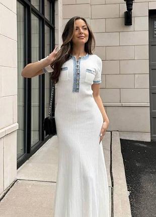 Новое платье с джинсовыми вставками вискоза ❤️