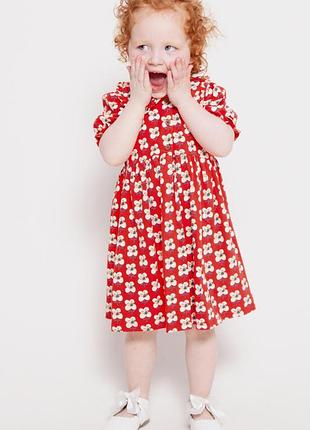 Классное платье next, красное платье, платье в цветочек, сукня