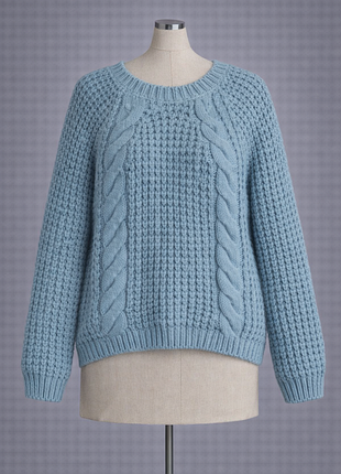 Плетений светр голубого блакитного кольору розмір с-л, стан нового