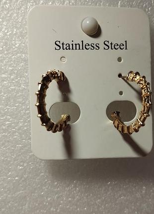 Симпатичные серьги полукольца. 8