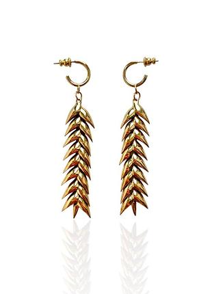 Длинные средние серьги bevza колоски