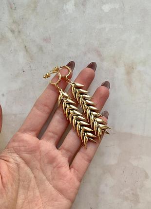 Длинные средние серьги bevza колоски 5