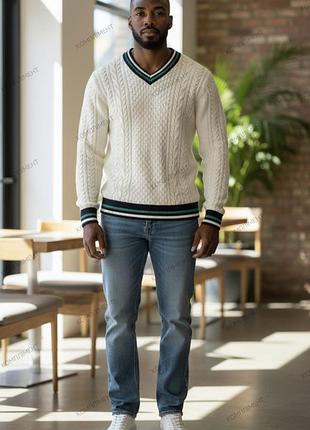 Мужской стильный теплый пуловер джемпер c&a этикетка