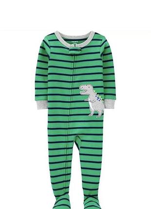 Carter’s котоновий чоловічок з закритими ніжками антистопами застібка прихована верх низ