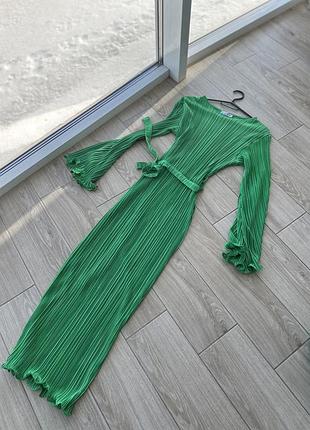 Сукня плісе зеленого кольору