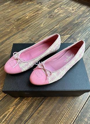 Шикарні твідові балетки chanel оригінал