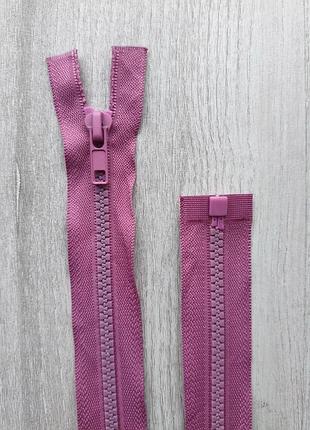 Блискавка тракторна пластик 50 см рожева