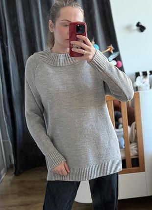 Сірий оверсайз светр marsego 2