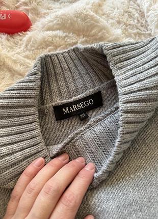 Сірий оверсайз светр marsego 5