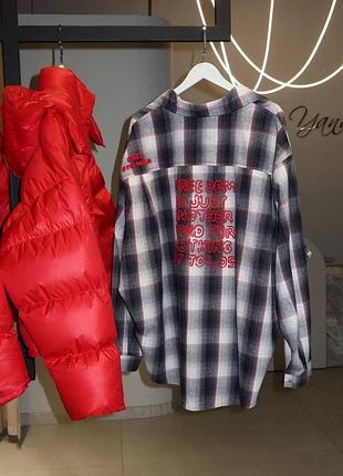 Об’ємна фланелева сорочка з м’якою текстурою 🌹 модель: 381 бом