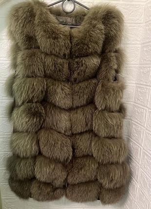 Натуральна  жилетка з хутра песця