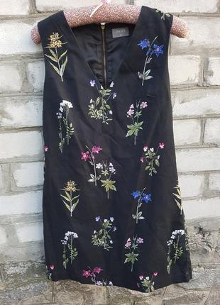 Красивое короткое платье oasis цветочный принт,  в цветах1 фото