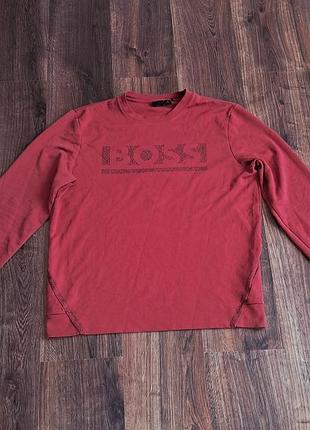 Мужская уникальная кофта свитшот hugo boss с большим лого оригинал