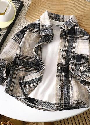 Сорочка стильна фліс для хлопчиків та дівчаток