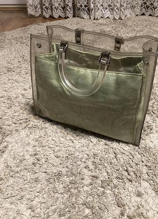 Прозора сумка тоут