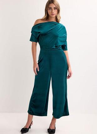Оксамитовий зелений ромпер/ m/ brend peacock