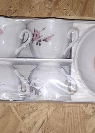 Набор чашек и блюдец чайных кофейных