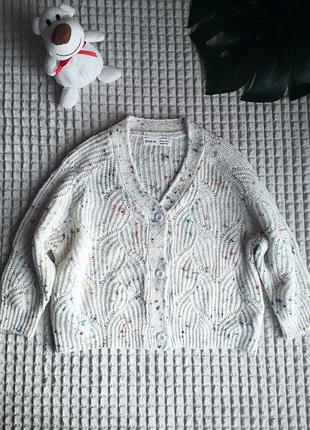 Вязаная кофта кардиган на девочку