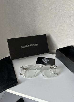 Прозорі окуляри chrome hearts очки хром хартс