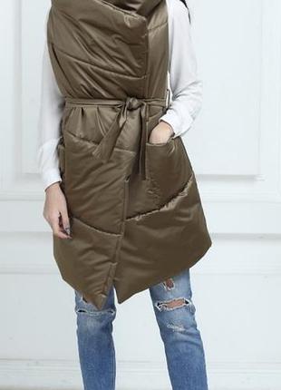 Жіноча жилетка дута хакі,оливкова