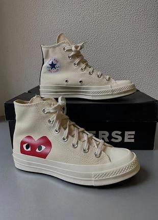 Оригінальні високі жіночі крутезні кеди converse taylor all star 70 garçons play 37-38 розмір 24 см