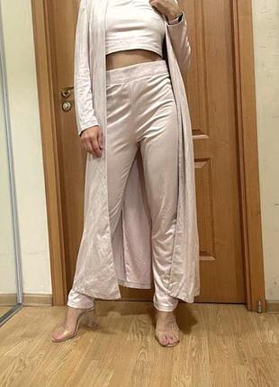 Cbr модний стильний костюм трійка,  штани,  подовжений кардиган і топ розмір 10-12