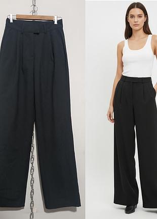 A-dsgn , размер м , стильные черные брюки палаццо с высокой посадкой
