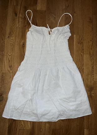 Bershka mini біла сукня міні s-m