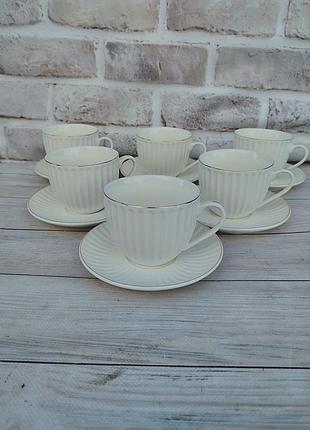 Чайный сервиз snt франческа фарфор 250 мл 6 персон 12 предметов белый 17164-00