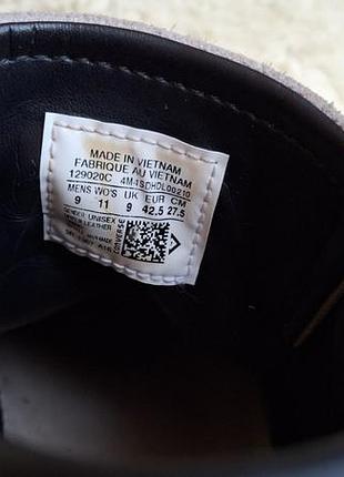 Мужские высокие замшевые кеды converse pro leather.  в сером цвете. 42.5р. 8