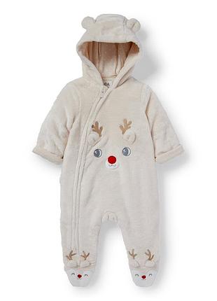 🧸 плюшевий демісезонний / зимовий комбінезон | c&a