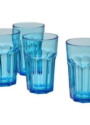 Ікеа склянка pokal синій, 35 сл, 4 шт.