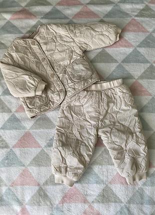 Костюм дитячий демісезон zara 12-18 місяців 86 см світлий беж