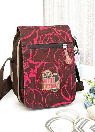 Сумка текстильная кроссбоди, animal.