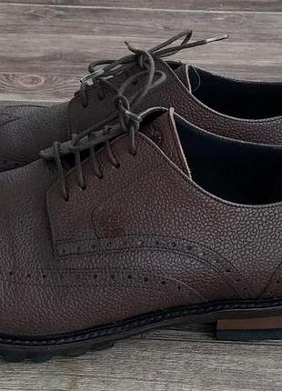 Туфли оксфорды броги joop!. размер 44,5. зернистая кожа