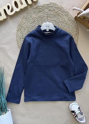 Гольф двунитка туречевая темно синий 116-134