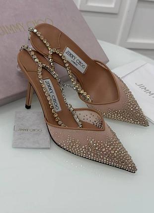 Босоніжки на підборах босоножки вечерние на каблуке со стразами люкс джимми чу