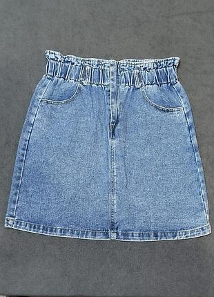 Джинсовая юбка m-l 7498 в
