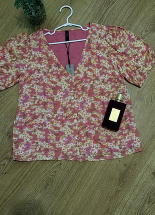 Ніжна легка блуза 👚 з коротким рукавом