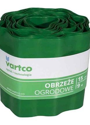 Бордюр газонный лента зеленая 15 см*9 м арт.порл0002 тм vartсo