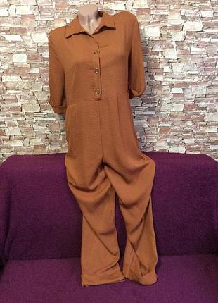 Комбінезон літній р.44-46 жіночий на ґудзиках кюлоти спереду короткий рукав