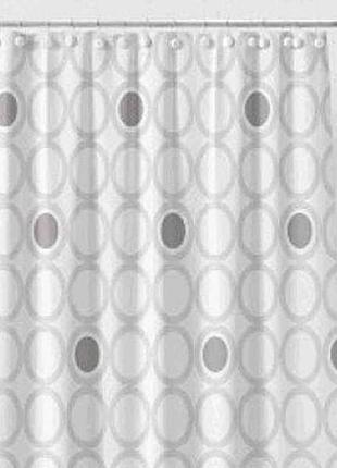Штора для ванної 180*180см сірий коло тм eco fabric