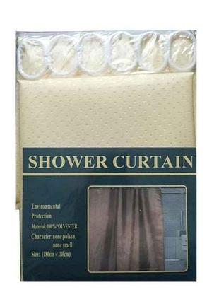 Штора для ванной 180*180см пика бежевый тм eco fabric